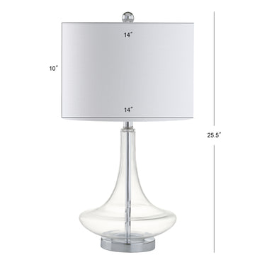 Cecile 25.5" Glass Teardrop LED Table Lamp - JONATHAN Y